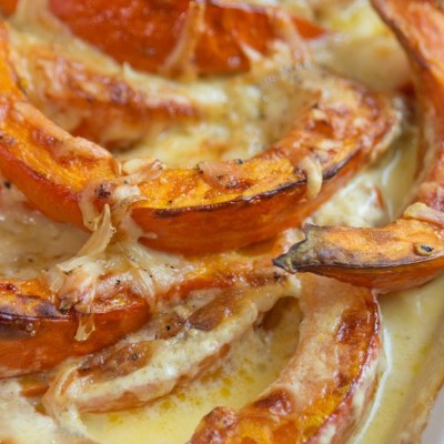 Gratin de butternut et lardons