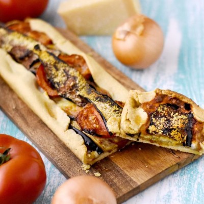 Tarte aubergine tomate parmesan