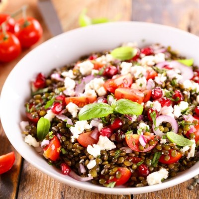 Salade de lentilles croquantes
