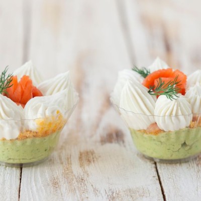 Verrine avocat saumon fumé