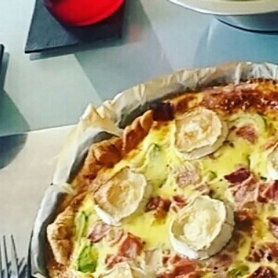 Tarte courgettes jambon chèvre