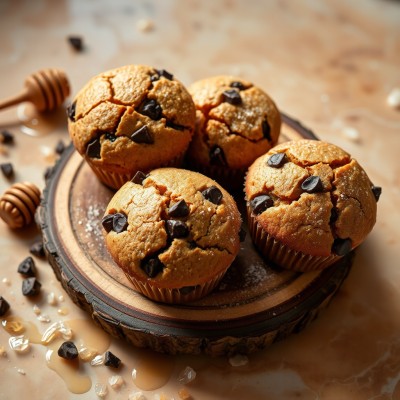 Muffins moelleux au chocolat et miel