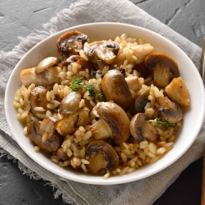 Risotto crémeux aux champignons
