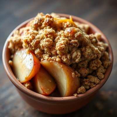 Crumble pomme-cannelle