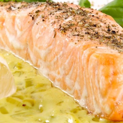 Saumon poireaux et crème