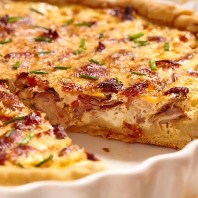 Tarte poireaux-lardons