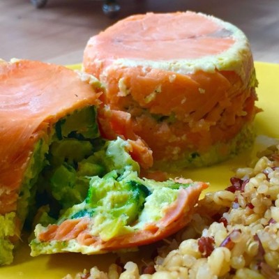 Mousseline de saumon et courgette