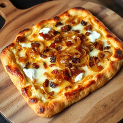 Tarte flambée aux lardons