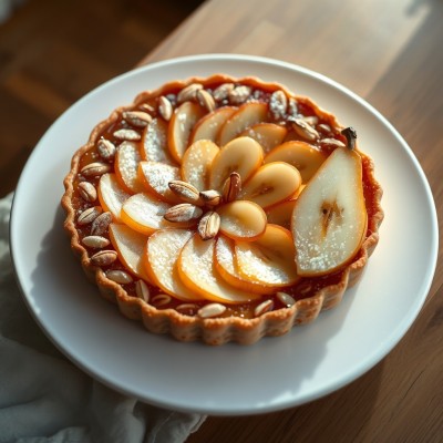 Tarte amandine aux poires
