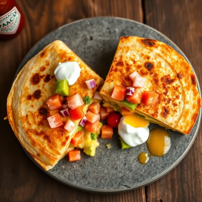Quesadillas avocat et cheddar