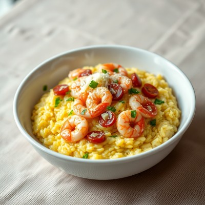 Risotto crevettes et chorizo