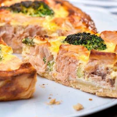 Tarte saumon-brocoli
