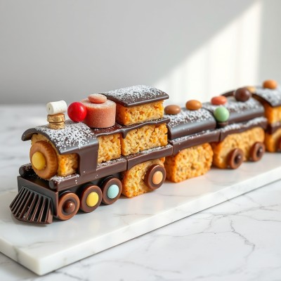 Train d'anniversaire gourmand