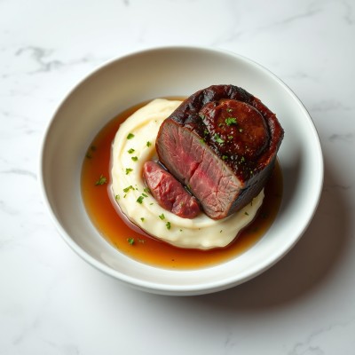 Tournedos persillés et purée