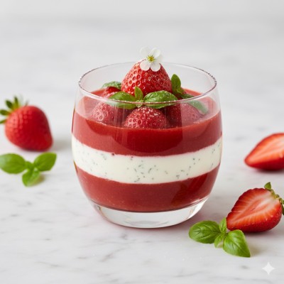 Soupe de Fraises au Basilic