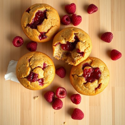 Muffins aux framboises