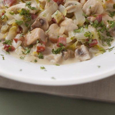 Poulet aux endives et lardons