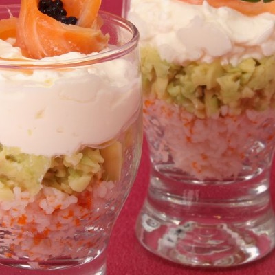 Verrine fraîcheur saumon avocat