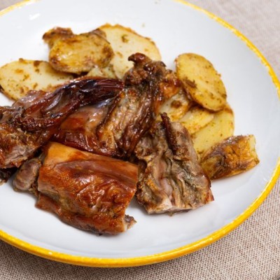 Lapin à la moutarde et vin blanc