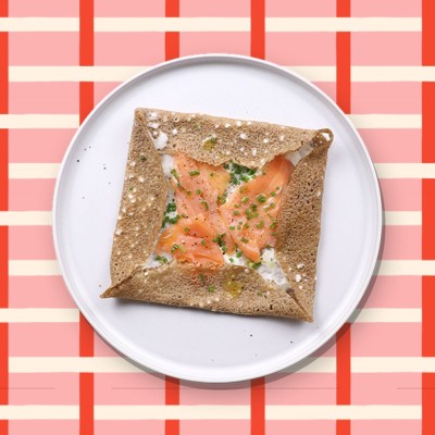 Galette au saumon fumé
