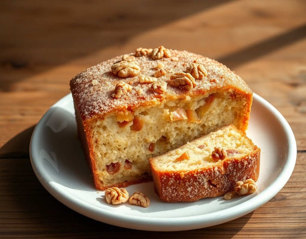 Gâteau pommes-noix à la cannelle