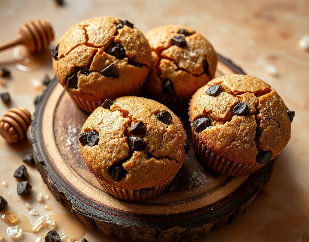 Muffins moelleux au chocolat et miel