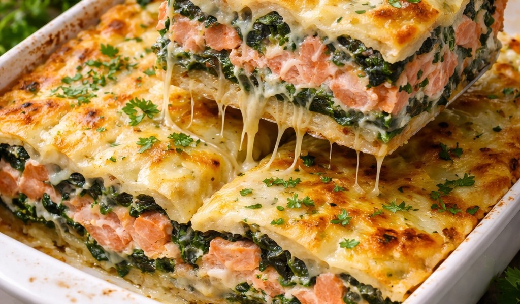 Lasagnes saumon et épinards