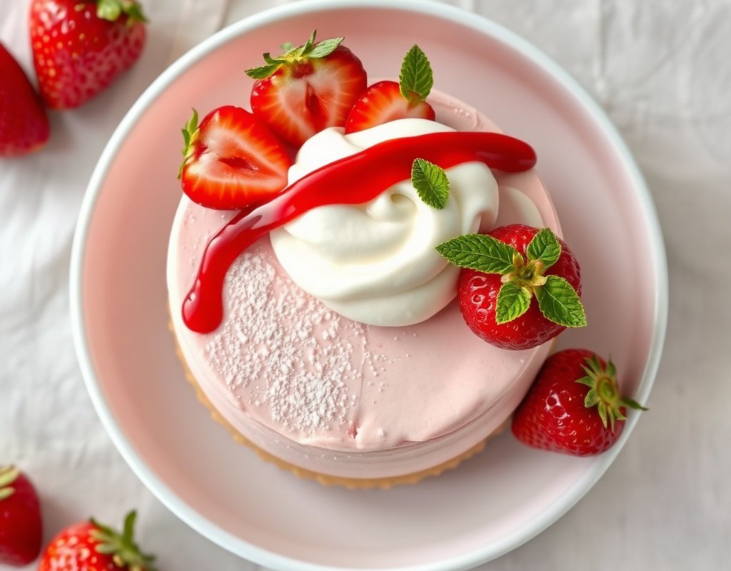 Bavarois fraises génoise