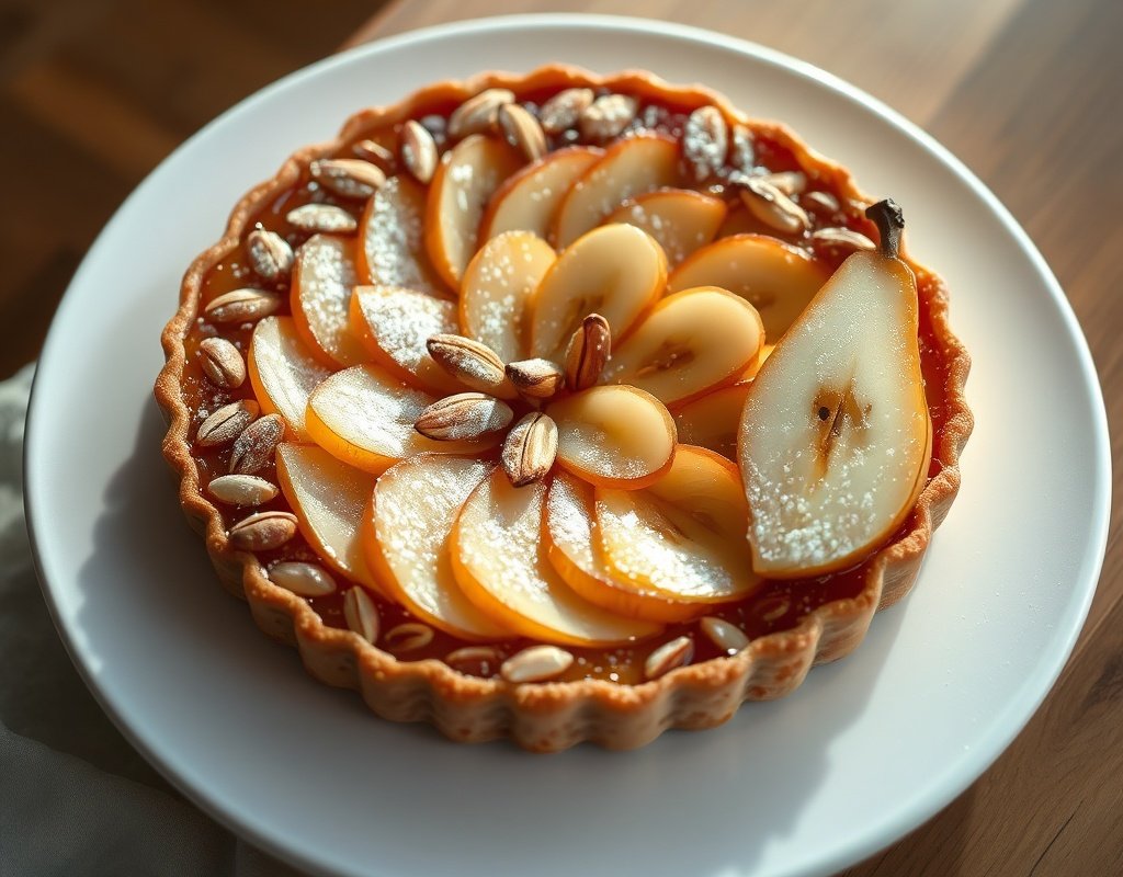 Tarte amandine aux poires