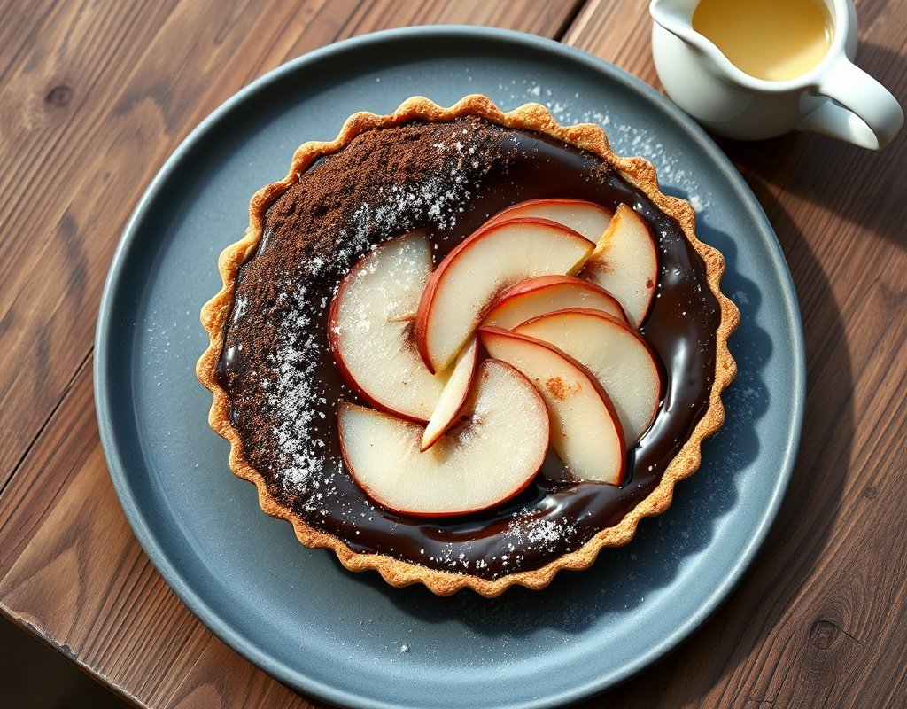Tarte chocolat-poires