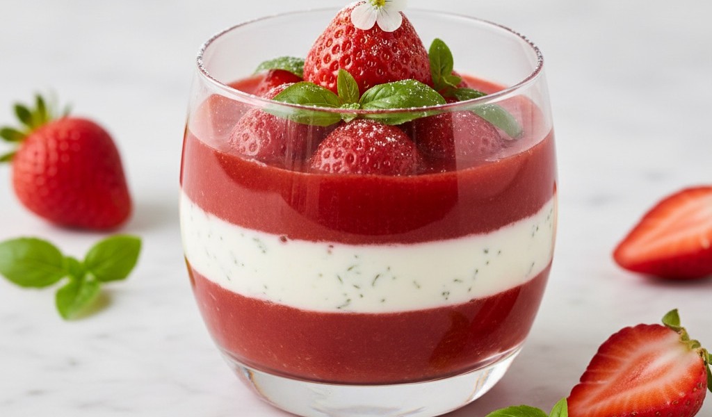 Soupe de Fraises au Basilic