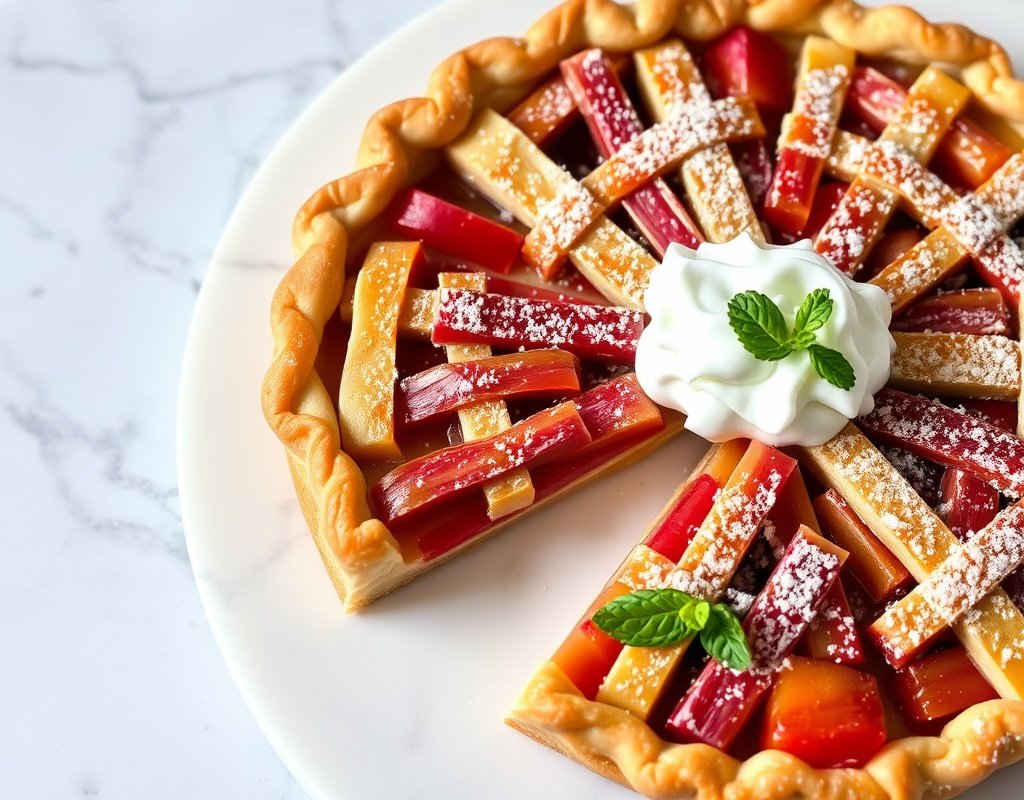 Tarte express à la rhubarbe