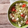Salade de courgettes, feta et basilic
