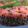 Tartare de saumon et lentilles