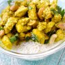 Poulet crémeux au curry et noix de cajou