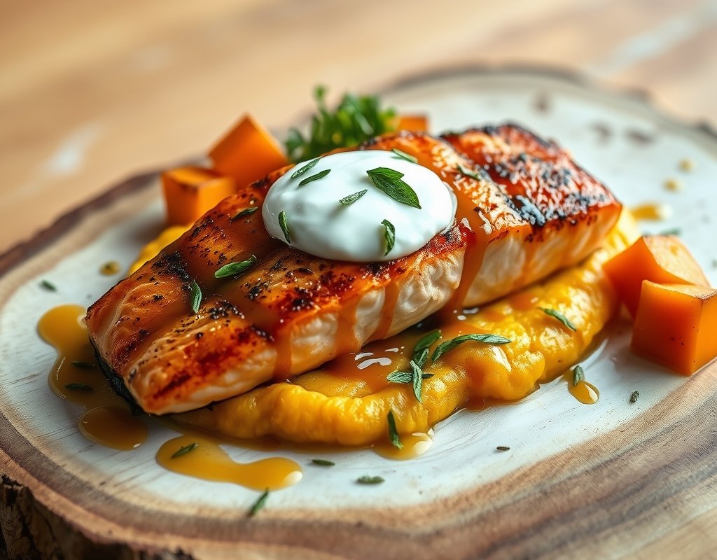 Saumon rôti à la butternut