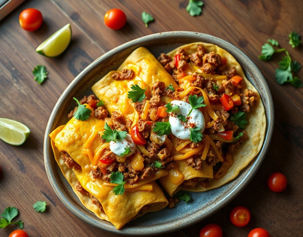 Enchiladas bœuf-poivron