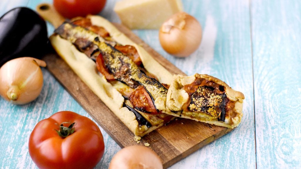 Tarte aubergine tomate parmesan