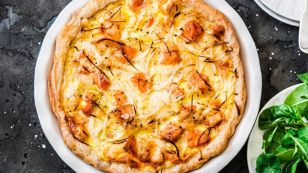 Quiche poireau-saumon