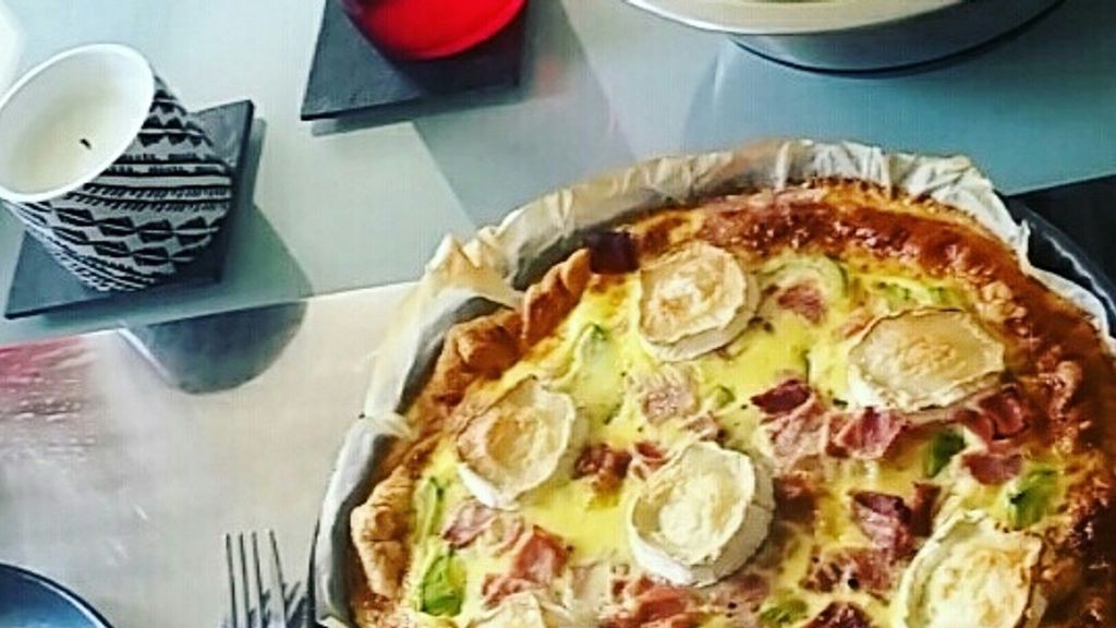 Tarte courgettes jambon chèvre