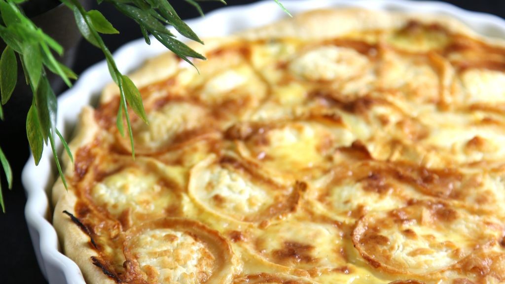 Quiche poireaux lardons chèvre
