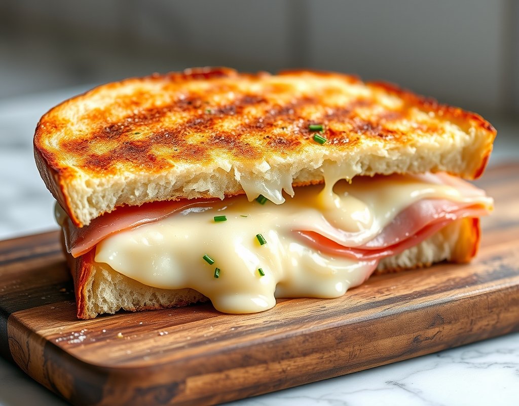 Sandwich grillé jambon-comté