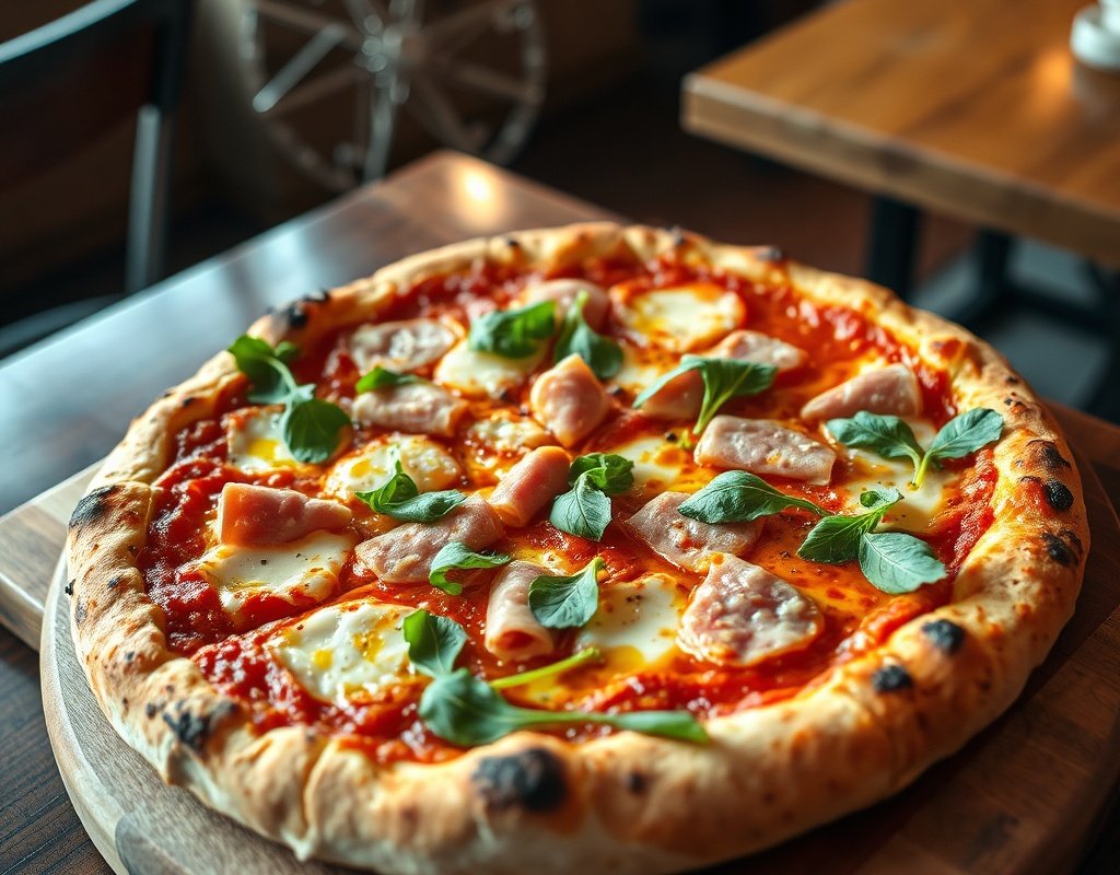 Pizza jambon-mozzarella