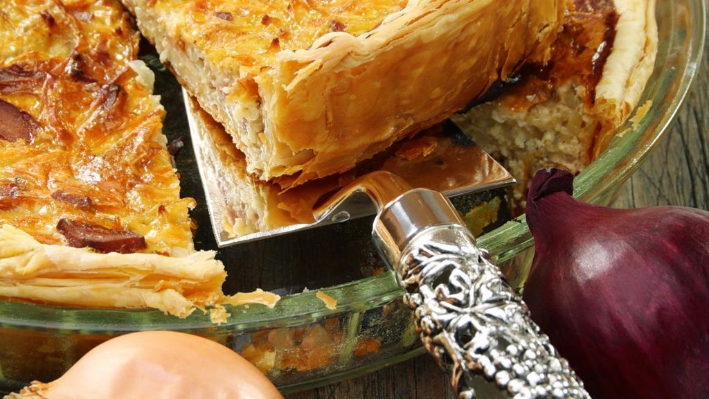 Quiche oignon lardons