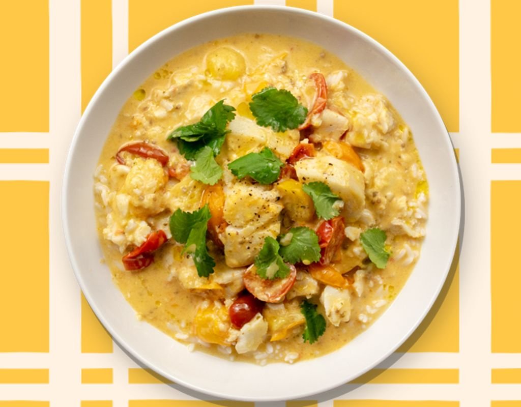 Curry de cabillaud crémeux