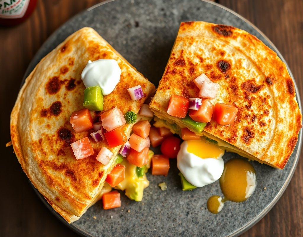 Quesadillas avocat et cheddar