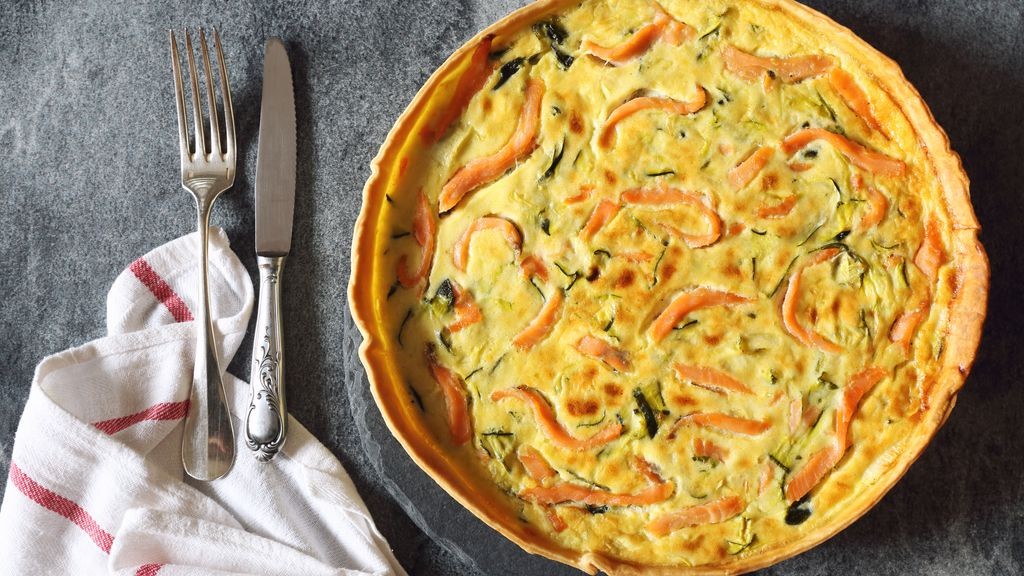 Quiche courgette-saumon