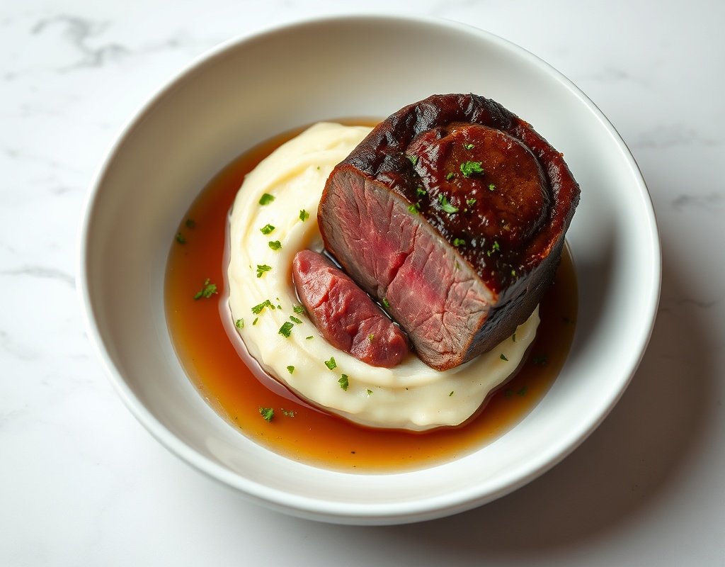 Tournedos persillés et purée