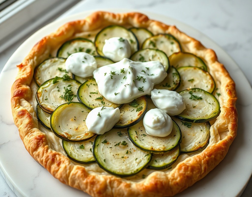 Tarte aux courgettes et chèvre