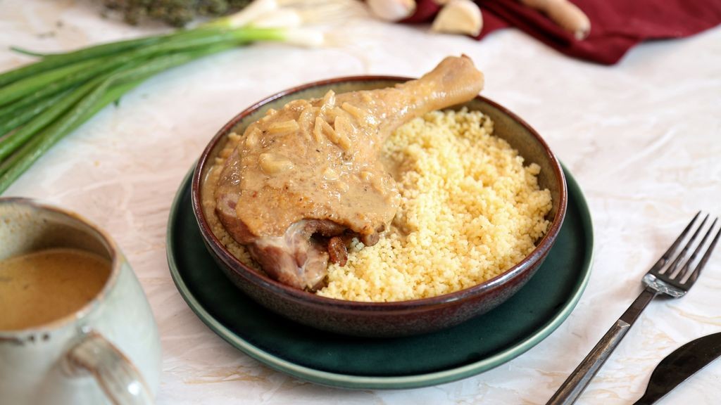 Canard rôti aux épices et raisins